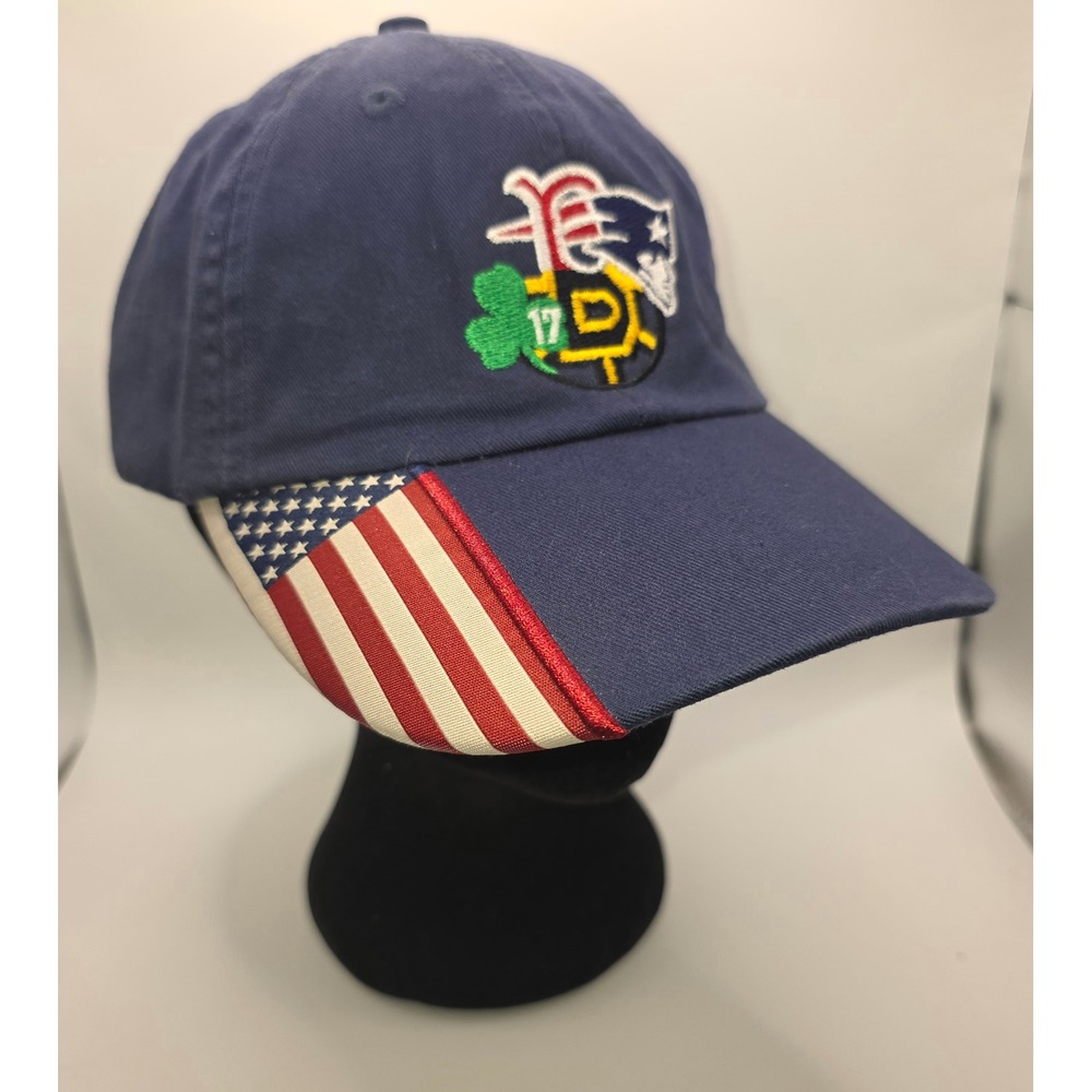 Adams Navy Blue Boston Sports Mashup Cool-Crown Hat American Flag Underbrim NEW